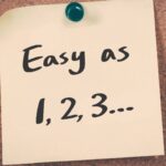 easy as 1 2 3 note representing simple habit building idea